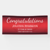 Pensioen Gefeliciteerd Jaren van dienst rood Spandoek (Horizontaal)