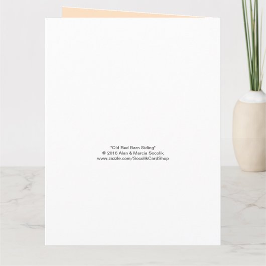 pensioen gefeliciteerd oude rode schuur grote jumb kaart (Achterkant)