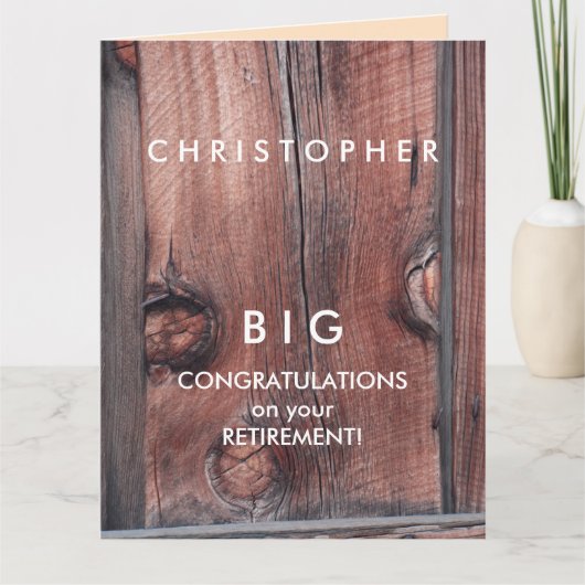 pensioen gefeliciteerd oude rode schuur grote jumb kaart (Voorkant)