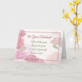 Pensioen Gefeliciteerd Rozen Flowers Kaart (Gele Bloem)