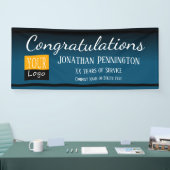 Pensioen Gefeliciteerd Voeg uw Logo toe Spandoek (Beurs)