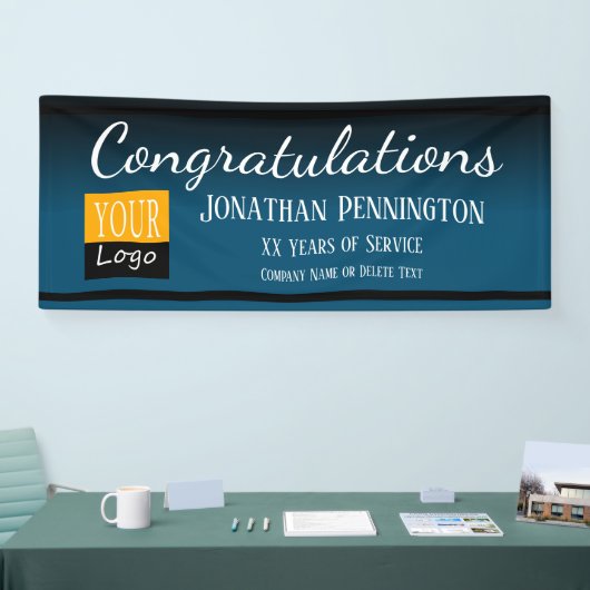 Pensioen Gefeliciteerd Voeg uw Logo toe Spandoek (Beurs)