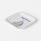 Pensioen Gelukkig pensioen zeilboot Waterverf Papieren Bordje (Gebogen)