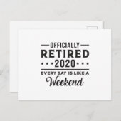 Pensioen Gepensioneerd 2020 Pensioen Grappig Cadea Briefkaart (Voorkant / Achterkant)