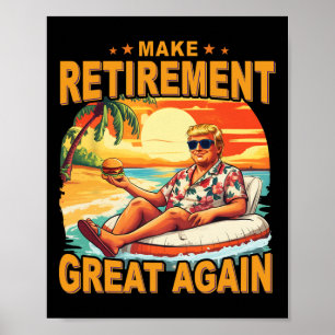 Pensioen Gepensioneerd Strand Met Pensioen 2025 Tr Poster