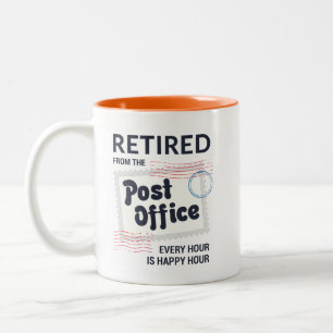 Pensioen Gepensioneerde Postbode Grappig Cadeau Tweekleurige Koffiemok