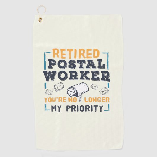 Pensioen gepensioneerde postbode niet mijn priorit golfhanddoek (Voorkant)