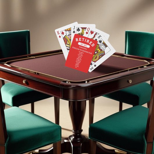 Pensioen Geschenk van Klassieke Speelkaarten