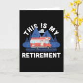 Pensioen Geschenk voor Motorhome Liefhebbers Kaart (Gele Bloem)