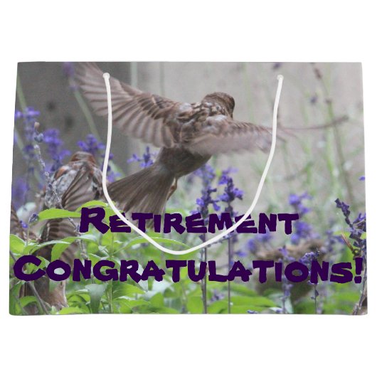 Pensioen Gift Bag Large Cadeautasje (Voorkant)