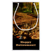 Pensioen, Gift bag, loop in bossen. Klein Cadeauzakje (Achterkant)