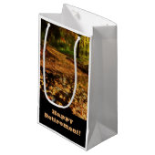 Pensioen, Gift bag, loop in bossen. Klein Cadeauzakje (Voorkant Gekanteld)