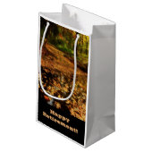 Pensioen, Gift bag, loop in bossen. Klein Cadeauzakje (Achterkant Gekanteld)