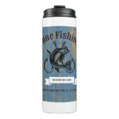 Pensioen Gift Gone Gevist Gepensioneerd Rustiek Ho Thermosbeker (Voorkant)