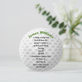 Pensioen Golf Ball Party Uitnodigen Kaart (Staand voorkant)