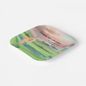 Pensioen Golf Vrouw Swinging op de Groene Papieren Bordje (Gebogen)