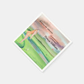 Pensioen Golf Vrouw Swinging op de Groene Servet (Hoek)