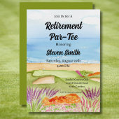 Pensioen golfbaan door het strand uitnodiging