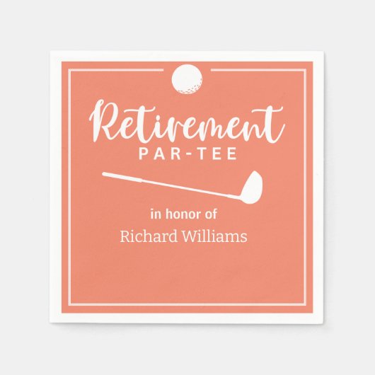 Pensioen golfbal T-shirt Flag Modern Pea Servet (Voorkant)