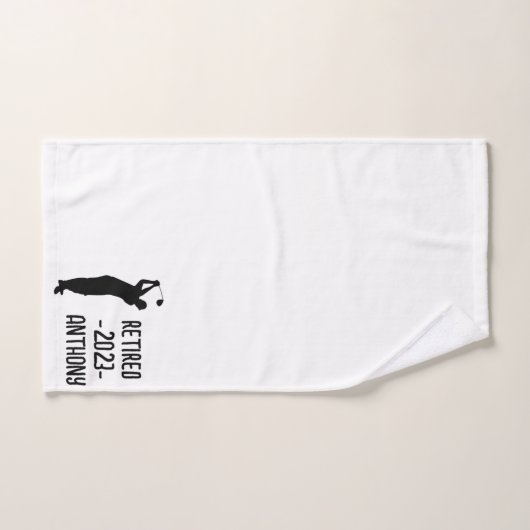 Pensioen Golfer Verjaardag gepensioneerd gelukkig  Bad Handdoek (Handdoek)