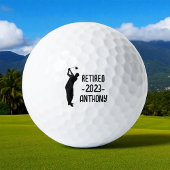 Pensioen Golfer Verjaardag gepensioneerd gelukkig  Golfballen