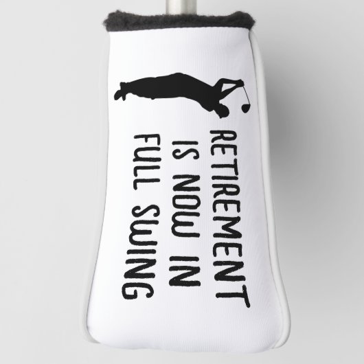 Pensioen Golfer Verjaardag gepensioneerd gelukkig  Golfheadcover (Draai 90)