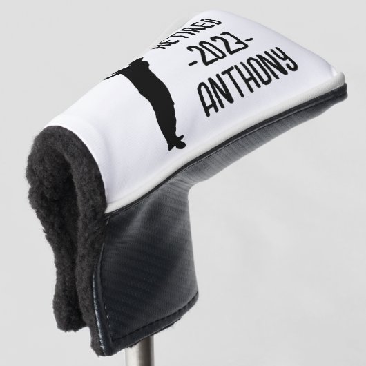 Pensioen Golfer Verjaardag gepensioneerd gelukkig  Golfheadcover (3/4 voorkant)