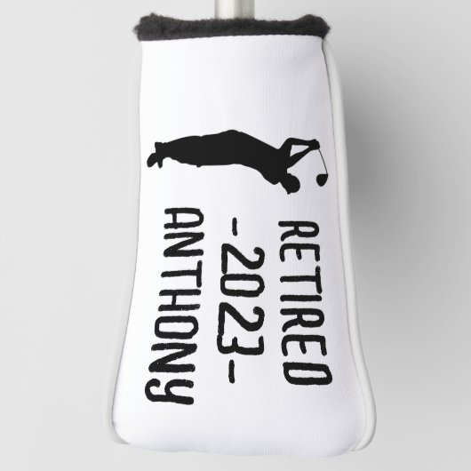 Pensioen Golfer Verjaardag gepensioneerd gelukkig  Golfheadcover (Draai 90)