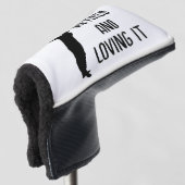 Pensioen Golfer Verjaardag gepensioneerd gelukkig  Golfheadcover (3/4 voorkant)
