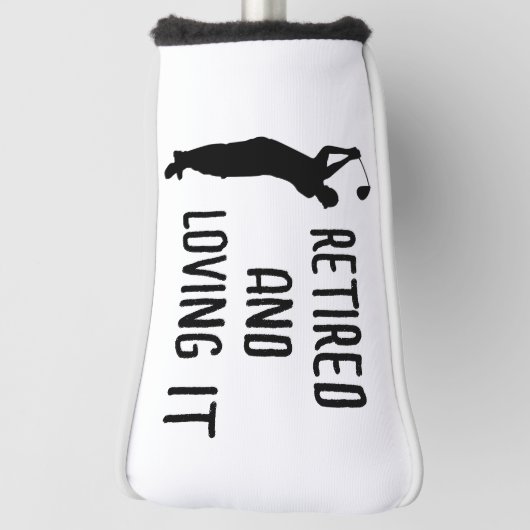 Pensioen Golfer Verjaardag gepensioneerd gelukkig  Golfheadcover (Draai 90)