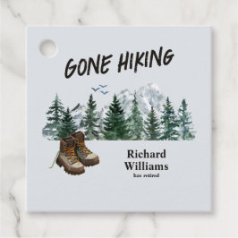 Pensioen Gone Wandelen naar de bergen Buiten Bedankjes Labels