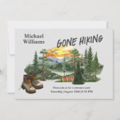 Pensioen Gone Wandelen naar de bergen Zonsopgang Kaart (Voorkant)