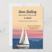 Pensioen Gone Zeilboot Sunset Ocean Kaart (Voorkant)