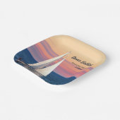 Pensioen Gone Zeilboot Sunset Ocean Papieren Bordje (Gebogen)