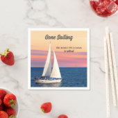 Pensioen Gone Zeilboot Sunset Ocean Servet (Insitu)