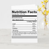 Pensioen Grappig Voeding label Kaart (Gele Bloem)