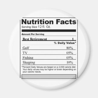 Pensioen Grappig Voeding label Magneet