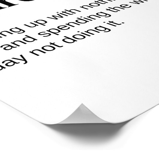 Pensioen grappige definitie poster (Hoek)