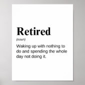 Pensioen grappige definitie poster (Voorkant)
