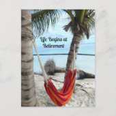 Pensioen: Hammock op de strand Briefkaart (Voorkant)