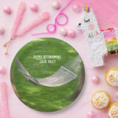 Pensioen Hammock tussen bomen Papieren Bordje (Feest)