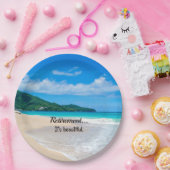 Pensioen...Het is mooi Papieren Bordje (Feest)