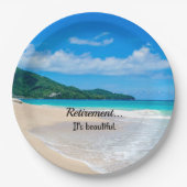 Pensioen...Het is prachtig. Papieren Bordje (Voorkant)
