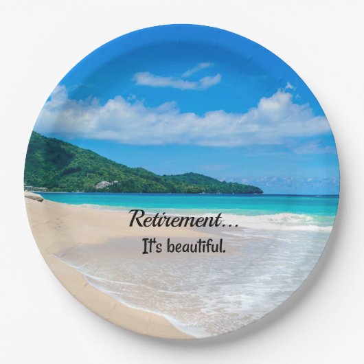 Pensioen...Het is prachtig. Papieren Bordje (Voorkant)