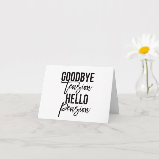 ***PENSIOEN*** HUMOR EN GEFELICITEERD KAART (Kleine Plant)