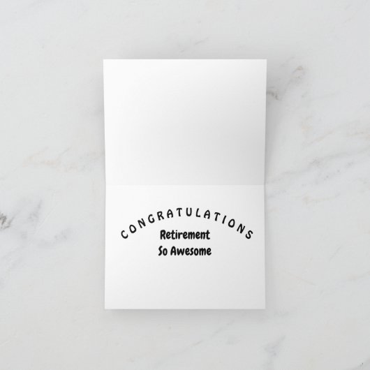 ***PENSIOEN*** HUMOR EN GEFELICITEERD KAART (Binnen)