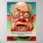 Pensioen humor mijlpaal Verjaardag Poster (Voorkant)