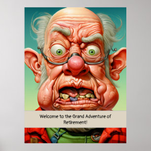 Pensioen humor mijlpaal Verjaardag Poster