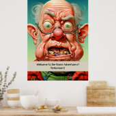 Pensioen humor mijlpaal Verjaardag Poster (Keuken)