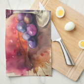 Pensioen Ik kan wijn alles wat ik wil keukenhanddo Theedoek (Quarter Fold)